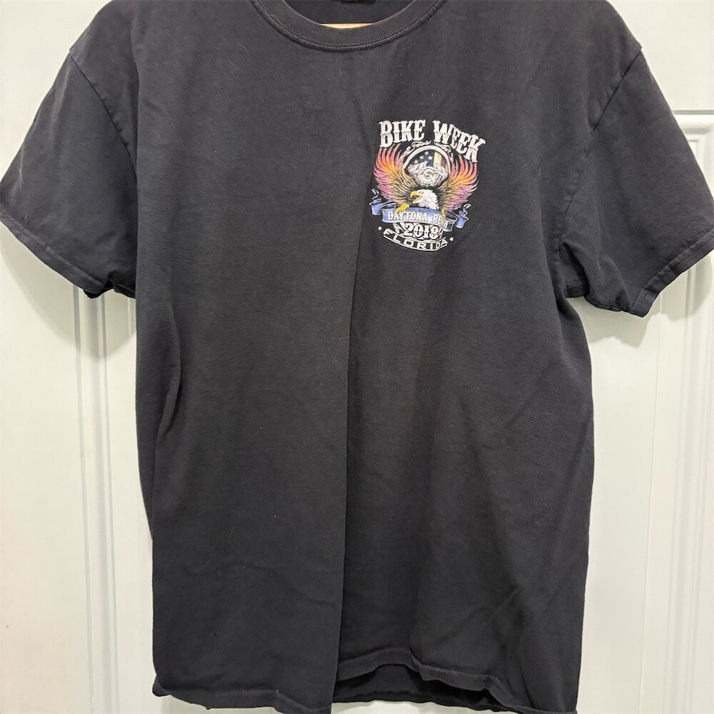 Daytona Beach Bike Week 2018 77th Annual T-Shirt Unisex Size L Black